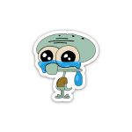 Squidward meme crying- Sticker