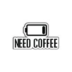 Metal Pin Need Coffee  -lapel pin