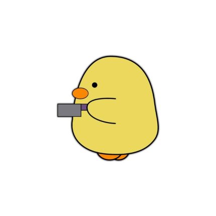 Duck with knife side view -Metal