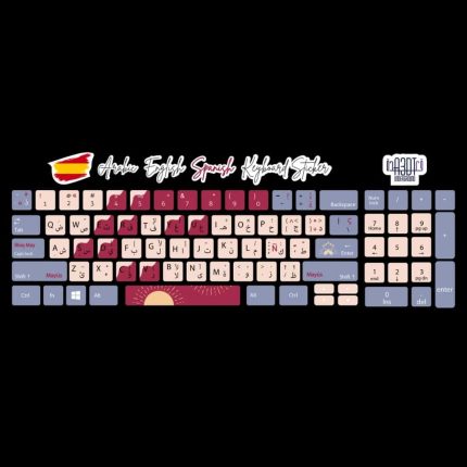 Clouds (Arabic - English- Spanish)- keyboard sticker