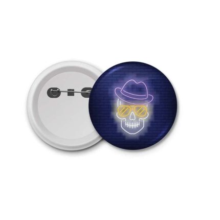Skull Neon- blastic badge