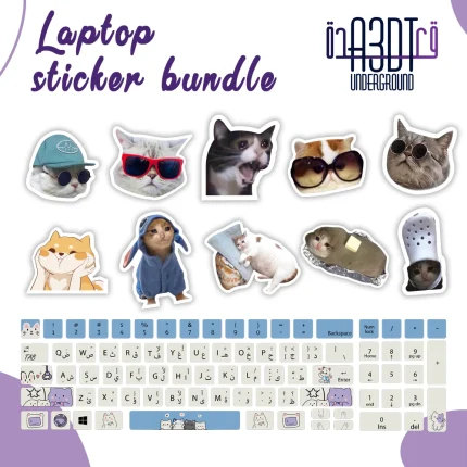Keyboard sticker cats 3 bundle