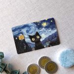 Van Gogh and his cat -Visa Sticker