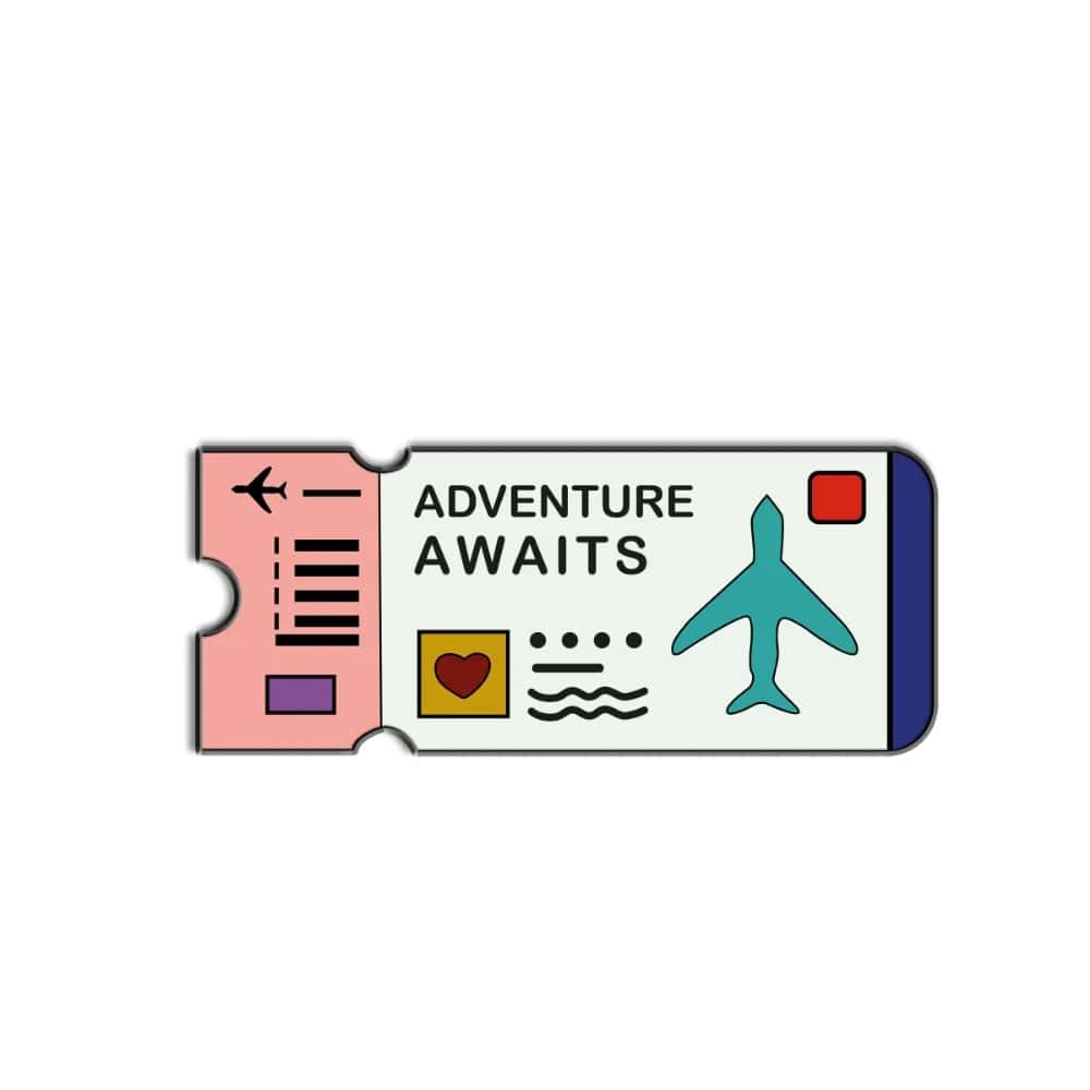 HKlCq7FKkr8t9kov8vNmIx957z1puuWMiBA19Fhy.jpg Adventure Awaits Plane Ticket pink blue -Metal - الصورة 1