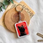 Black cat - key chain