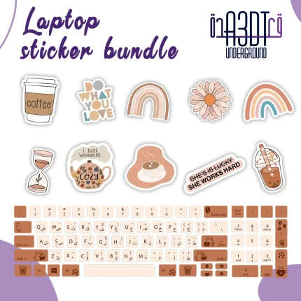 Coffee key keyboard sticker bundle