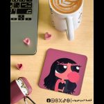 Girl with gum -coaster