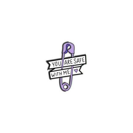 you are safe with me -lapel pin