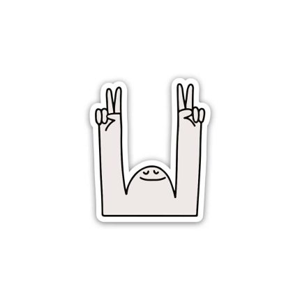 Peace out Dude Pink- Sticker