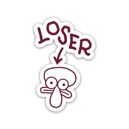 Loser Squidward meme- Sticker