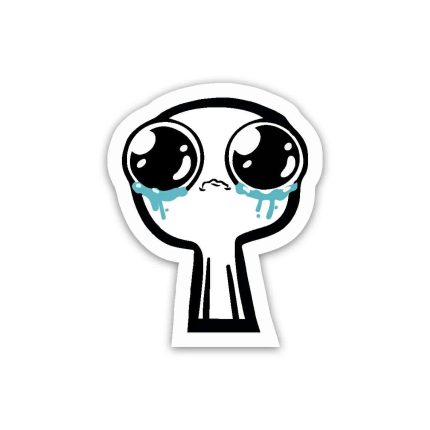 Crying meme- Sticker