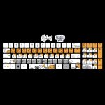 White Cats -keyboard sticker