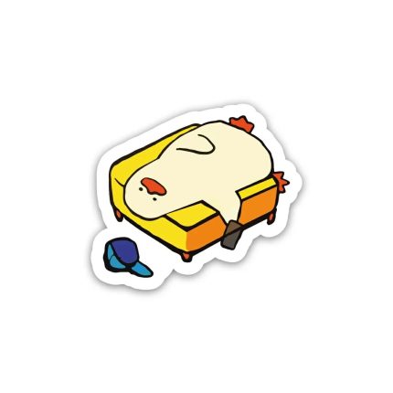 Duck  on chair 2- Sticker