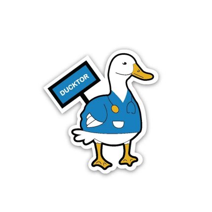 Ducktor  blue- sticker
