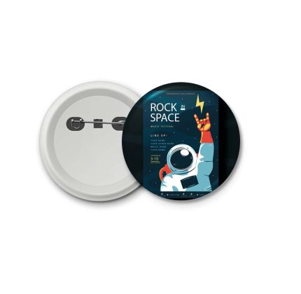 Rock Space- blastic badge