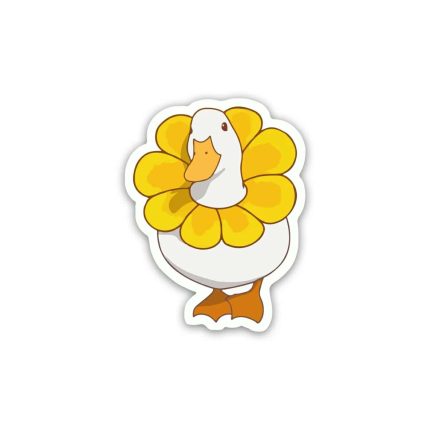 Duck  yellow flower- Sticker