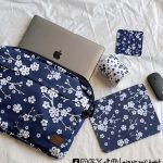 navy flowers set - 15.6 inch bag