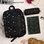 Black stars Backpack -Set