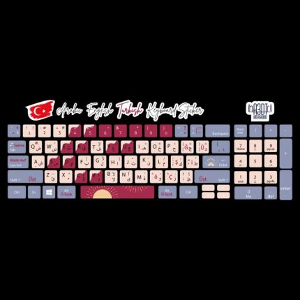 Clouds (Arabic - English- Turkish)- keyboard sticker