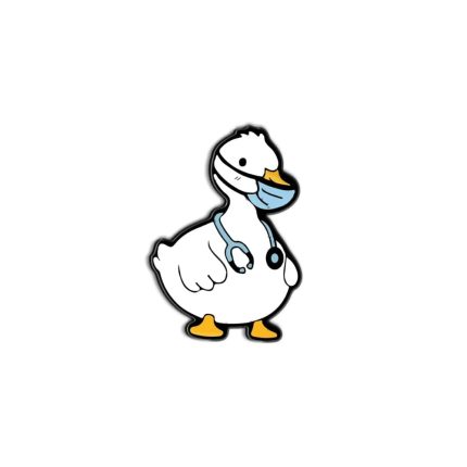 Duck with Mask -lapel pin