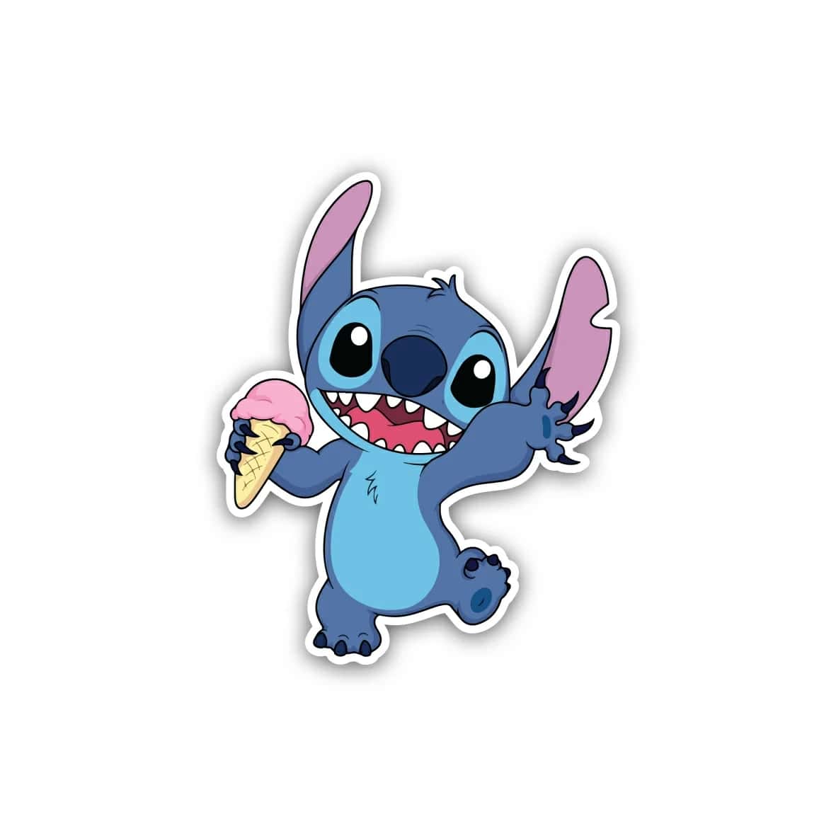 idyilcNwpibwUIfkOsjFiUbuTLnFgBZEAqeC8z31.jpg Stitch Cartoon eating ice cream- Sticker - الصورة 1