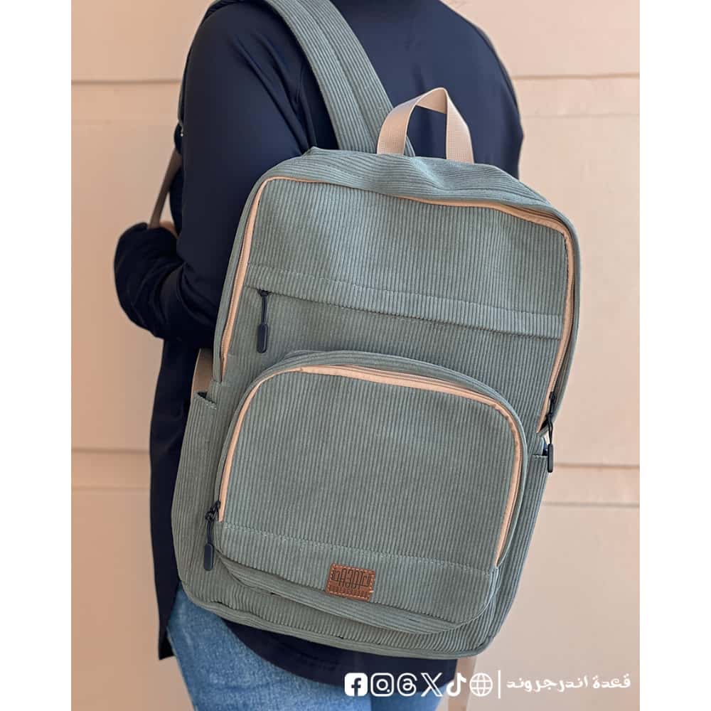 jujqfoM8ekZoJOyVoN4qVVenJ2jx67dESlJK4iUh.jpg Mint green Corduroy -Backpack - الصورة 1