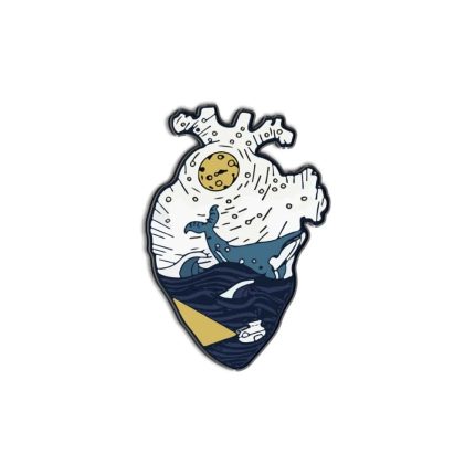 Ocean whale  heart -Metal