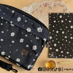 Black daisy - 15.6 inch bag