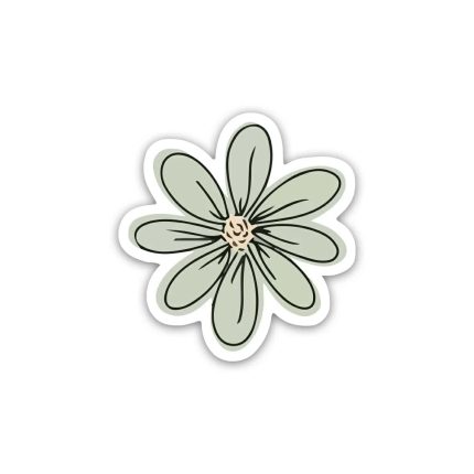 Green Flower- Sticker
