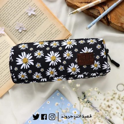 Black Daisy -Pencil Case