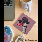 Duck with sunglasses -coaster