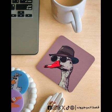 Duck with sunglasses -coaster