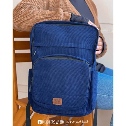 Navy blue Corduroy -Backpack