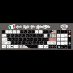 Astronaut and rocket (Arabic - English- Italian)- keyboard sticker