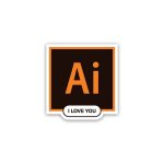Adobe Icon Microsoft I love you- Sticker
