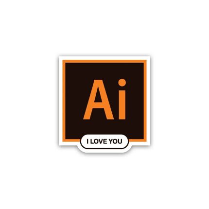 Adobe Icon Microsoft I love you- Sticker