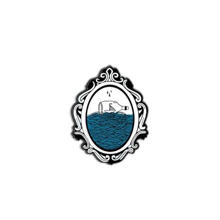 Ocean Bottle Mirrors  -lapel pin