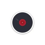 CD Record Gramophone Nostalgia- Sticker