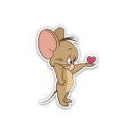 Jerry giving heart- Sticker