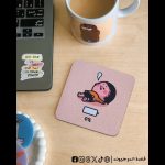 Girl with 0% -coaster
