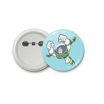 Cartoon Buzz Lightyear Flying Toy Story- blastic badge