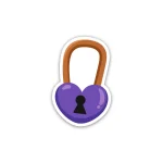 Lock heart sticker