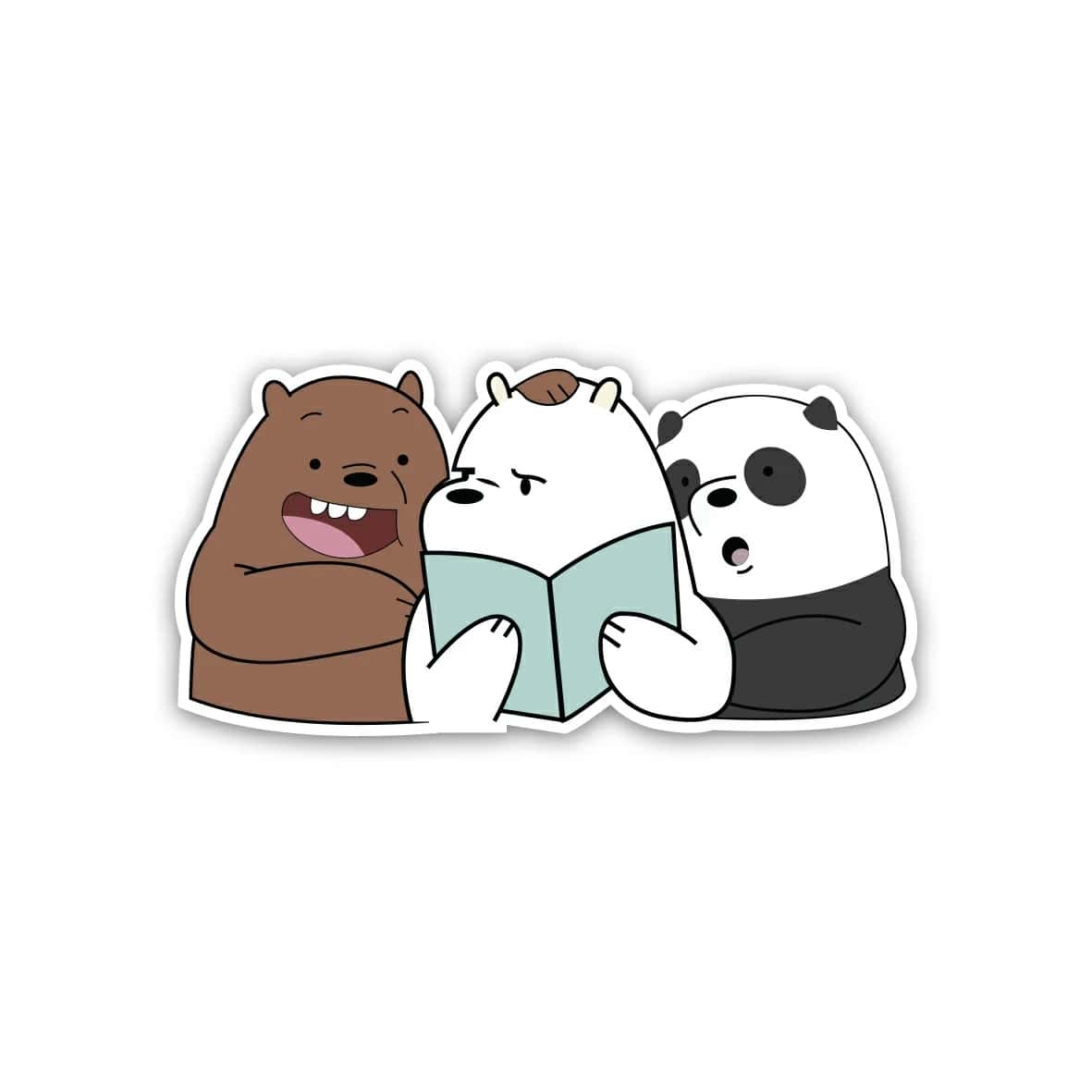 yvuBO7Qx5eqKP4mkI666DhYXZMC87yumHX1mcmjC.jpg we bare bears reading الدببة الثلاثة reading book- sticker - الصورة 1