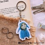 Crying Cat meme -key chain